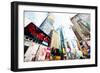 Times Square Buildings - In the Style of Oil Painting-Philippe Hugonnard-Framed Giclee Print