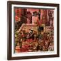 "Times Square Cleanup," January 4, 1947-Stevan Dohanos-Framed Giclee Print