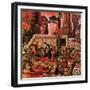 "Times Square Cleanup," January 4, 1947-Stevan Dohanos-Framed Giclee Print