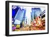 Times Square Colors - In the Style of Oil Painting-Philippe Hugonnard-Framed Giclee Print