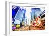 Times Square Colors - In the Style of Oil Painting-Philippe Hugonnard-Framed Giclee Print