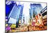 Times Square Colors - In the Style of Oil Painting-Philippe Hugonnard-Mounted Giclee Print