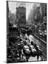 Times Square During a President Franklin D. Roosevelt Speech Transmission, New York, 1941-null-Mounted Photographic Print