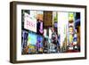 Times Square III - In the Style of Oil Painting-Philippe Hugonnard-Framed Giclee Print