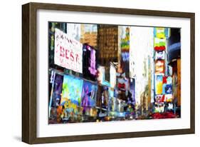 Times Square III - In the Style of Oil Painting-Philippe Hugonnard-Framed Giclee Print