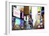 Times Square III - In the Style of Oil Painting-Philippe Hugonnard-Framed Giclee Print