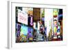 Times Square III - In the Style of Oil Painting-Philippe Hugonnard-Framed Giclee Print