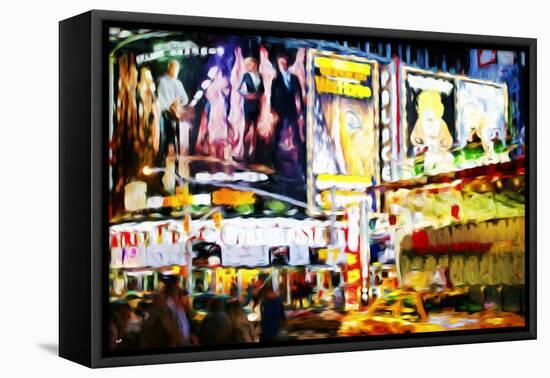 Times Square - In the Style of Oil Painting-Philippe Hugonnard-Framed Stretched Canvas