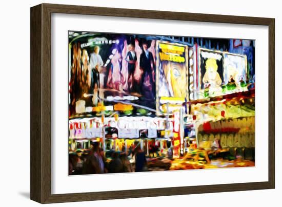 Times Square - In the Style of Oil Painting-Philippe Hugonnard-Framed Giclee Print