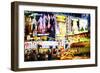 Times Square - In the Style of Oil Painting-Philippe Hugonnard-Framed Giclee Print