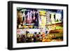 Times Square - In the Style of Oil Painting-Philippe Hugonnard-Framed Giclee Print