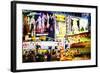 Times Square - In the Style of Oil Painting-Philippe Hugonnard-Framed Giclee Print