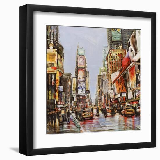 Times Square Jam-John B^ Mannarini-Framed Art Print