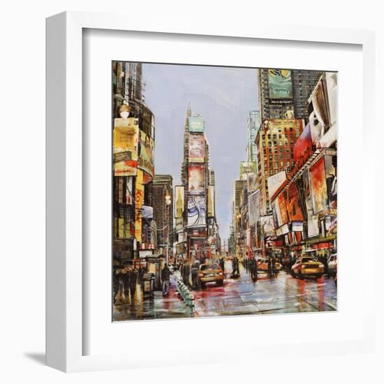 Times Square Jam-John B^ Mannarini-Framed Art Print