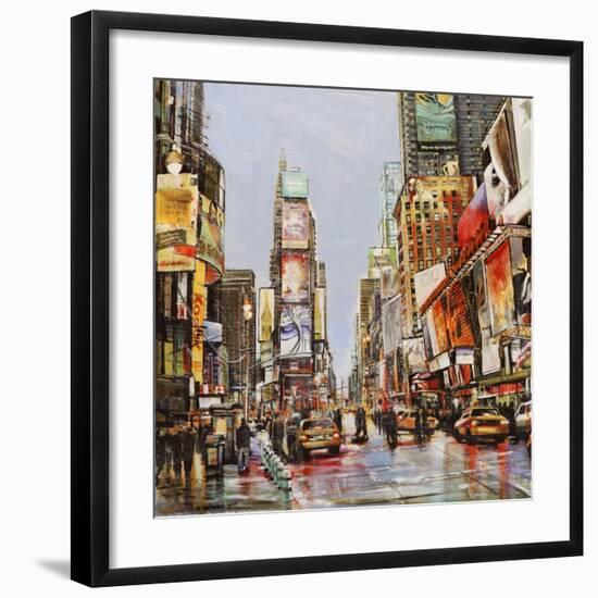 Times Square Jam-John B^ Mannarini-Framed Art Print