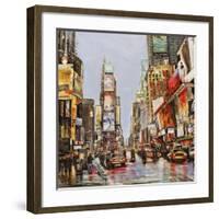 Times Square Jam-John B^ Mannarini-Framed Art Print