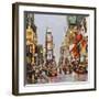 Times Square Jam-John B^ Mannarini-Framed Art Print