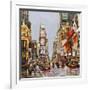 Times Square Jam-John B^ Mannarini-Framed Art Print