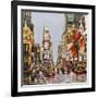 Times Square Jam-John B^ Mannarini-Framed Art Print