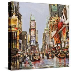 Times Square Jam-John B^ Mannarini-Stretched Canvas