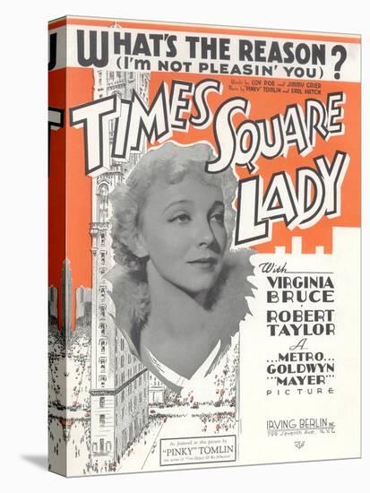 Times Square Lady Sheet Music-null-Stretched Canvas