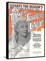 Times Square Lady Sheet Music-null-Framed Stretched Canvas