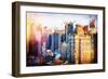 Times Square Life - In the Style of Oil Painting-Philippe Hugonnard-Framed Giclee Print