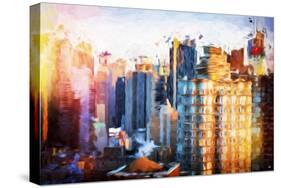 Times Square Life - In the Style of Oil Painting-Philippe Hugonnard-Stretched Canvas
