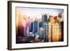 Times Square Life - In the Style of Oil Painting-Philippe Hugonnard-Framed Giclee Print