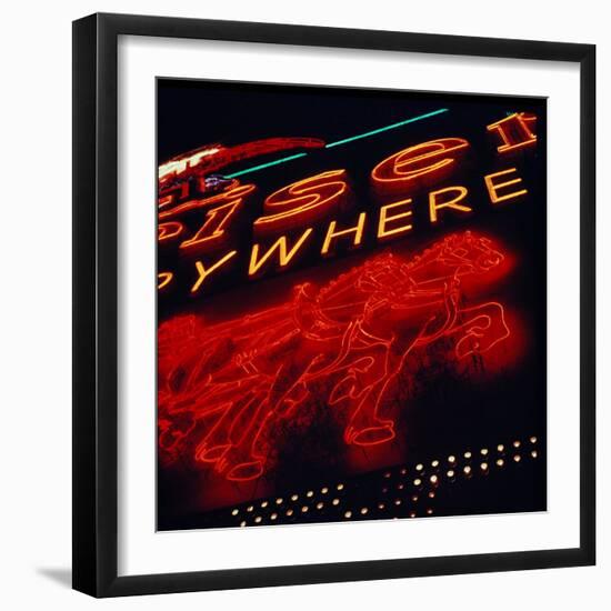 Times Square Lights-Andreas Feininger-Framed Premium Photographic Print