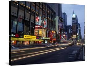 Times Square, Looking North, Dusk, NYC-Barry Winiker-Stretched Canvas