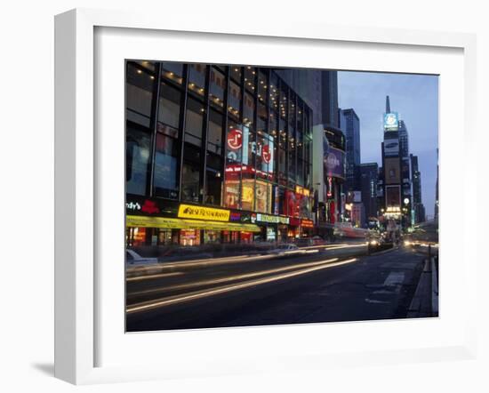 Times Square, Looking North, Dusk, NYC-Barry Winiker-Framed Photographic Print