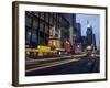 Times Square, Looking North, Dusk, NYC-Barry Winiker-Framed Photographic Print