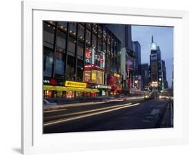 Times Square, Looking North, Dusk, NYC-Barry Winiker-Framed Photographic Print