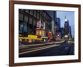 Times Square, Looking North, Dusk, NYC-Barry Winiker-Framed Photographic Print