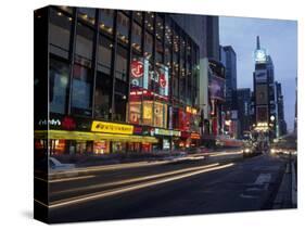 Times Square, Looking North, Dusk, NYC-Barry Winiker-Stretched Canvas