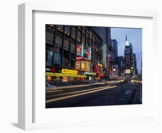 Times Square, Looking North, Dusk, NYC-Barry Winiker-Framed Photographic Print