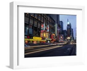 Times Square, Looking North, Dusk, NYC-Barry Winiker-Framed Photographic Print