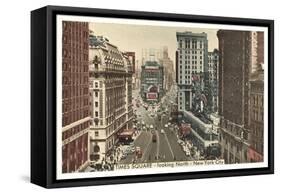 Times Square, Looking North, New York City-null-Framed Stretched Canvas