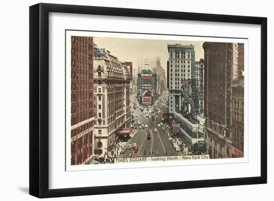 Times Square, Looking North, New York City-null-Framed Premium Giclee Print