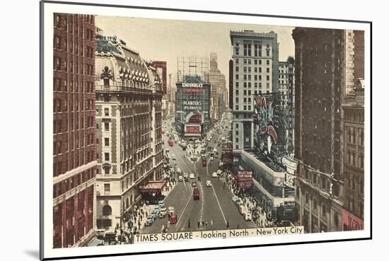 Times Square, Looking North, New York City-null-Mounted Premium Giclee Print