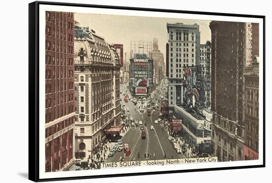 Times Square, Looking North, New York City-null-Framed Stretched Canvas