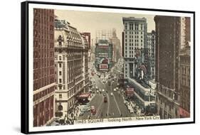 Times Square, Looking North, New York City-null-Framed Stretched Canvas