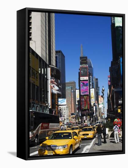 Times Square, Manhattan, New York City, New York, USA-Amanda Hall-Framed Stretched Canvas