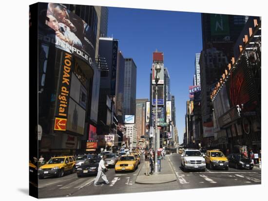 Times Square, Manhattan, New York City, New York, USA-Amanda Hall-Stretched Canvas