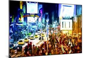 Times Square Manhattan-Philippe Hugonnard-Mounted Giclee Print