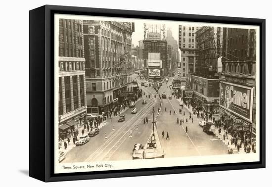 Times Square, New York City, Photo-null-Framed Stretched Canvas