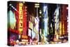 Times Square Night II - In the Style of Oil Painting-Philippe Hugonnard-Stretched Canvas
