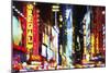 Times Square Night II - In the Style of Oil Painting-Philippe Hugonnard-Mounted Giclee Print