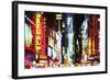 Times Square Night II - In the Style of Oil Painting-Philippe Hugonnard-Framed Giclee Print